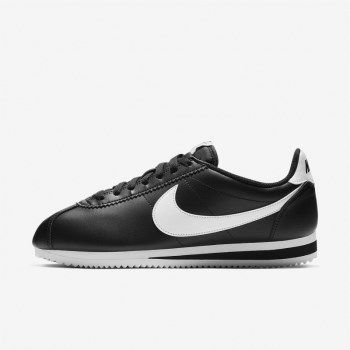 Nike Classic Cortez - Női Utcai Cipő - Fekete/Fehér/Fehér